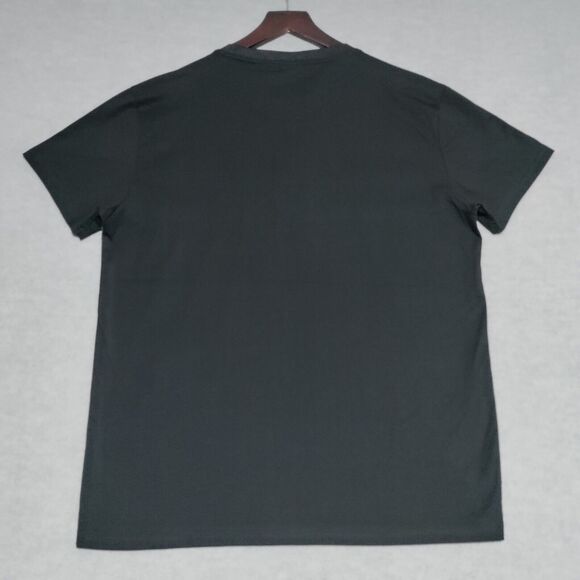 Stone Falcon Mens Shirt Size Large Black Gray Zip V-Neck Cotton Spandex NEW - Picture 3 of 13